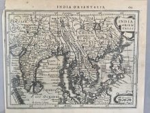 Map of South and Southeast Asia from Jansson’s Miniature Atlas (published in Amsterdam, 1628)