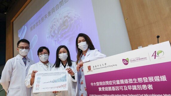 CUHK Discovers Children with Autism Have Delayed Gut Microbiome Maturity and Identifies Faecal Bacterial Markers for Autism