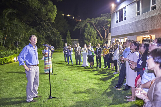 Professor Joseph Sung delivers a welcoming speech