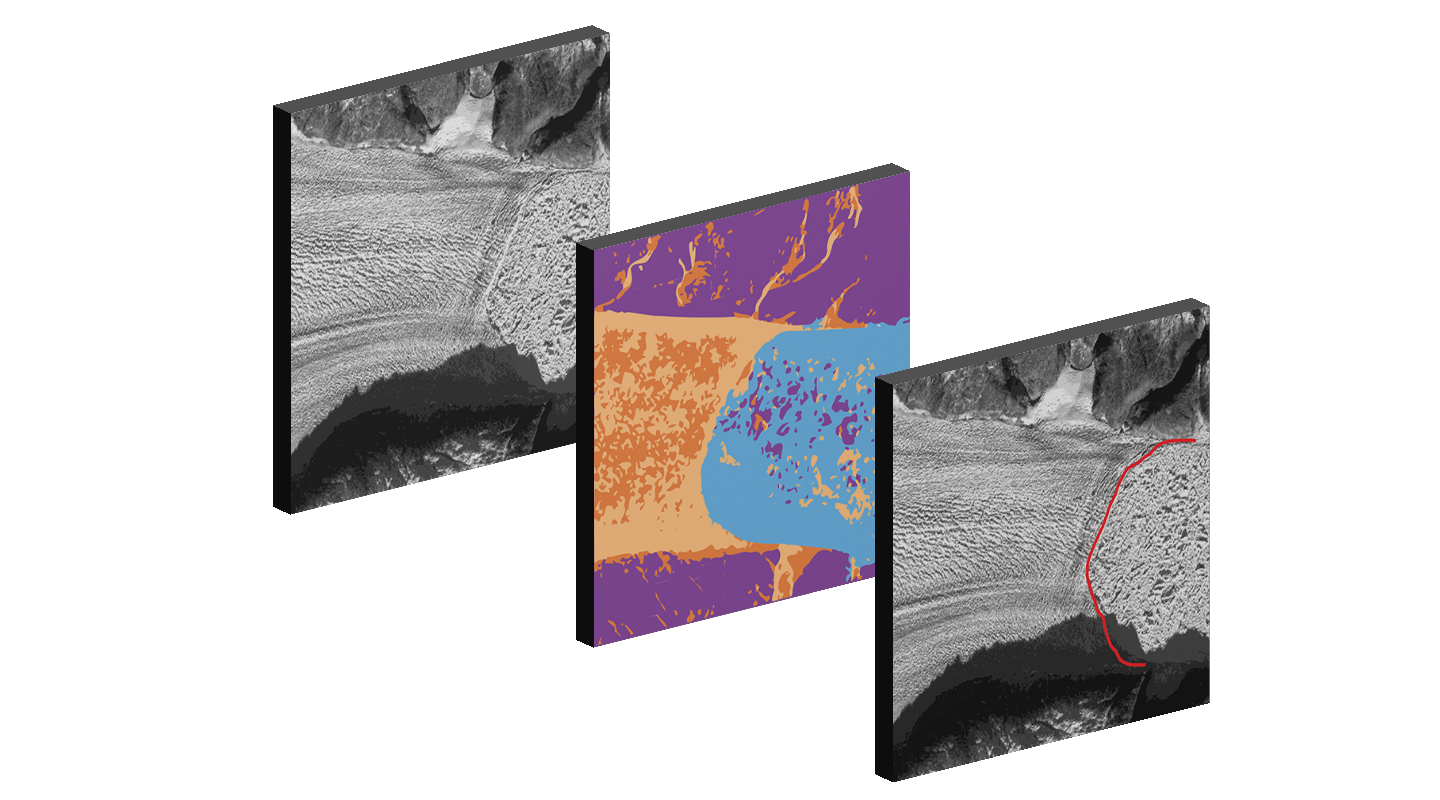 An AI model developed by CUHK can now automate the delicate, costly task of identifying glaciers from satellite images and delineating their fronts, helping scientists to monitor their retreat and the cryosphere’s changes under climate change. Trained and tested on satellite photos of three glaciers in Greenland taken between 2002 and 2019, the deep learning model delivers promising results with deviations from manual delineations being as small as three pixels