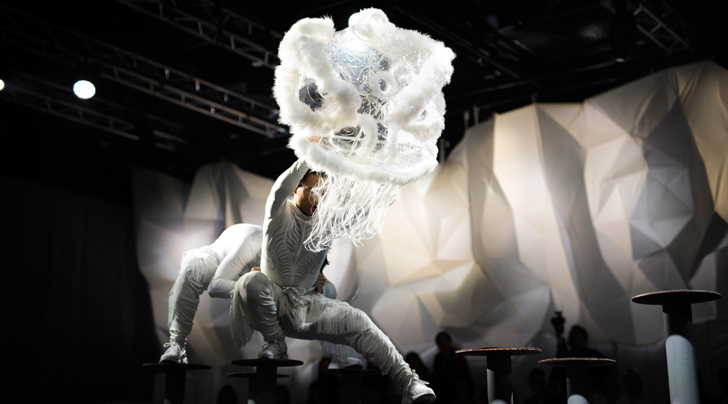 <em>ContempoLion</em> features a transparent lion head to give the audience a better look at the dancer’s moves