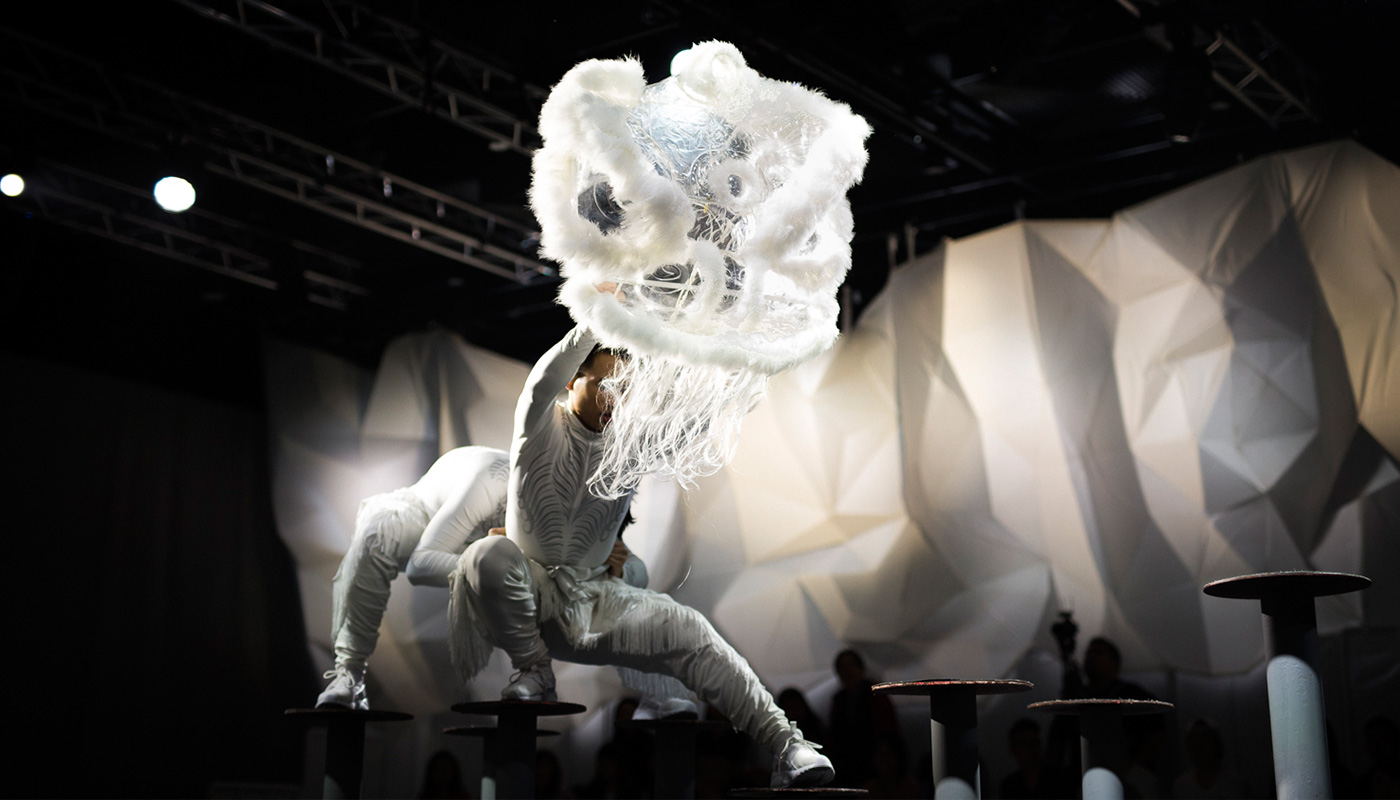 <em>ContempoLion</em> features a transparent lion head to give the audience a better look at the dancer’s moves