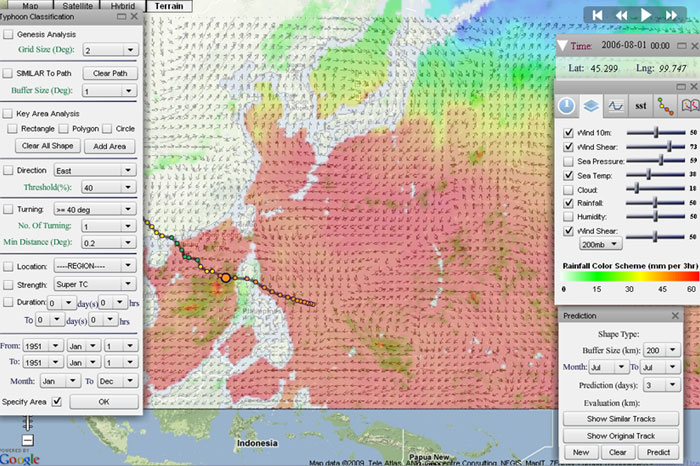 Web-based system for typhoon prediction and analysis