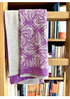 CUHK Press Pure Cotton Reversible Scarf (Burgundy & Pearl White / Lavender & Heather Grey)