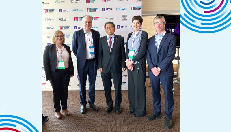 Prof. Rocky S. Tuan meets with delegates from around the world at the THE World Academic Summit 2022, including Prof. Mark Scott, Vice-Chancellor and President of The University of Sydney.