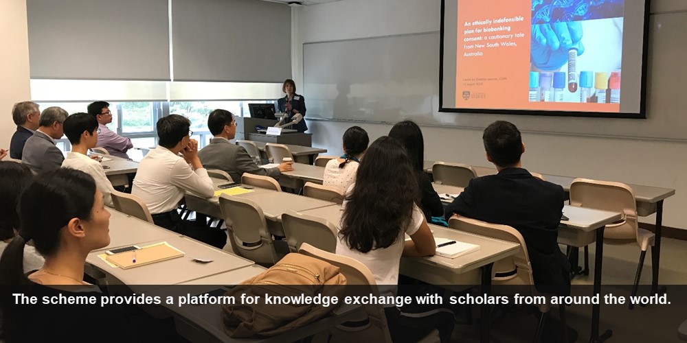 The scheme provides a platform for knowledge exchange with scholars from around the world.