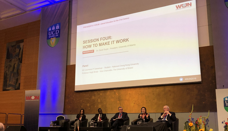 Prof. Isabella Poon, Pro-Vice-Chancellor (2nd right), speaks at the WUN Presidents Forum.