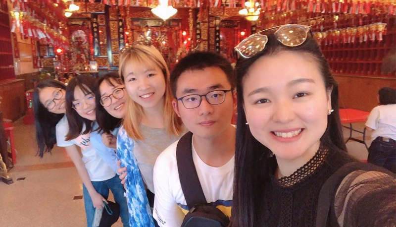 Joyce (3rd right) spends a day with fellow programme participants at Chinatown.