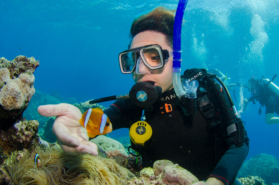 Exploring the reefs in Australia