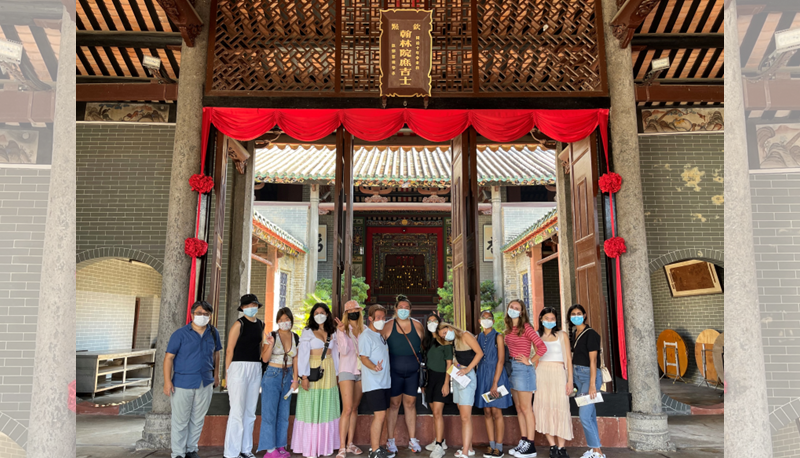 The BOSP students visit the Tang Family Ancestral Hall in the heart of the traditional village of Ping Shan.