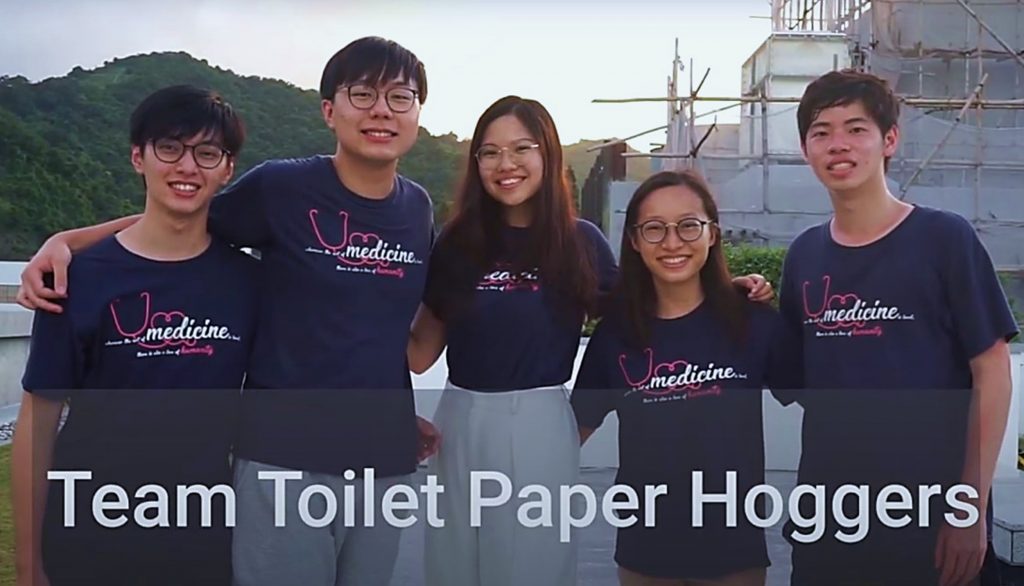 The student team, Toilet Paper Hoggers, enters the top three in the APRU Global Health Student Case Competition.