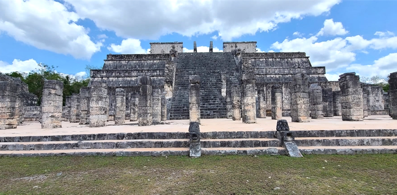 Touring the pyramids in Cancun to learn about the ancient Mayan civilisation.