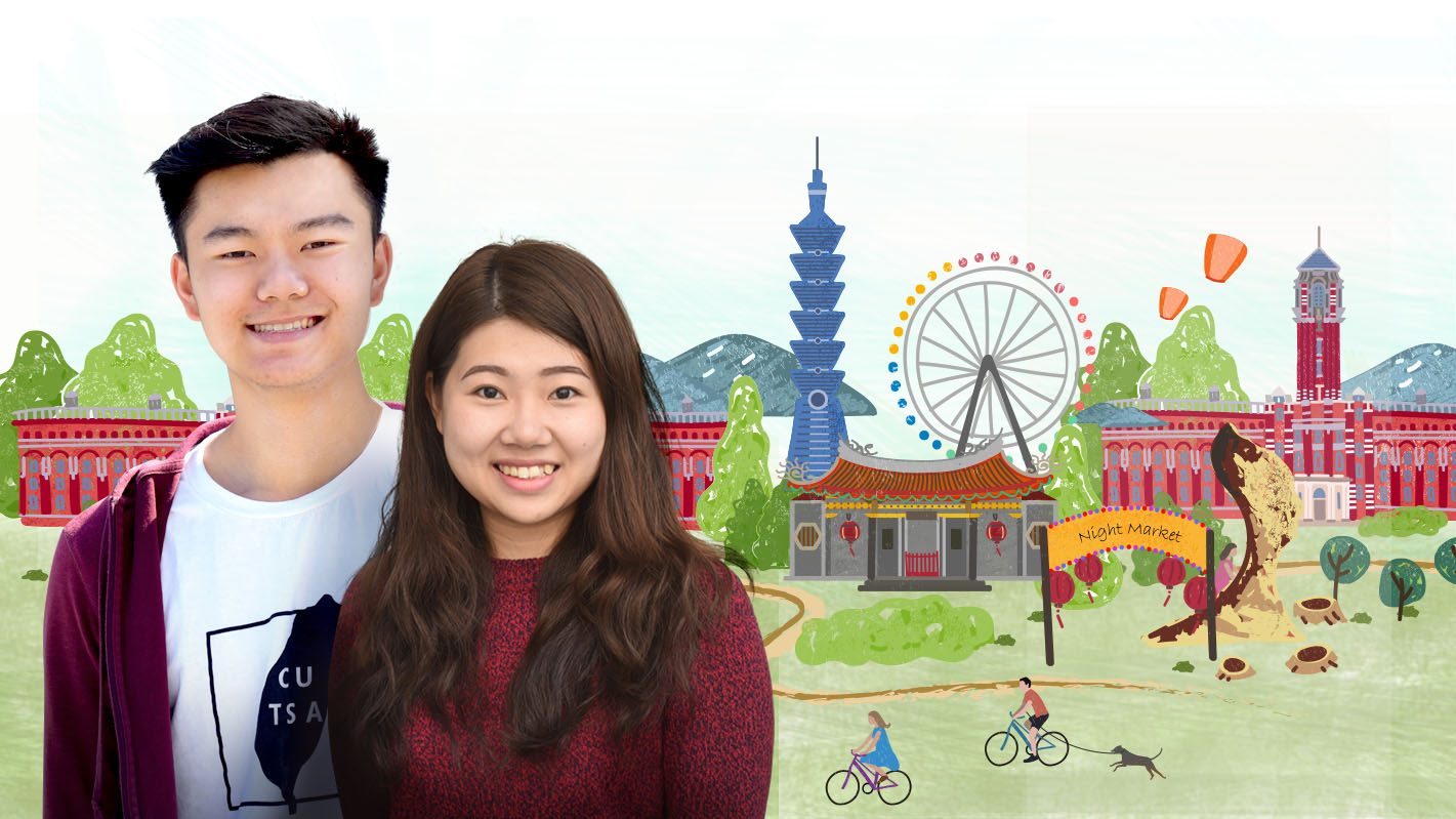 Taiwanese students James Lee and Jenny Ou Yang