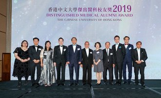 Group photo of the Awardees with Dr Norman LEUNG, Prof Rocky TUAN, Prof Francis CHAN and the selection panel