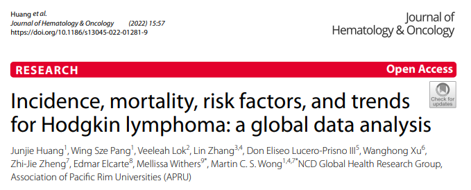 Image of Global trends of Hodgkin lymphoma