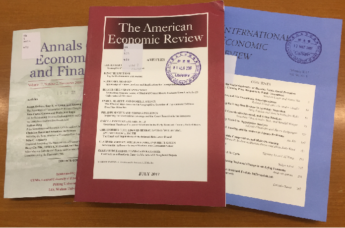 The covers of the print journals