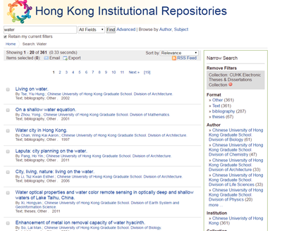 Hong Kong Institutional Repositories (HKIR)