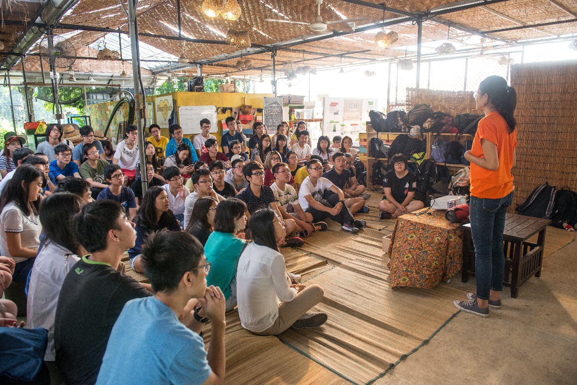 Participants visit the Ground-up Initiative, a green NGO of Singapore