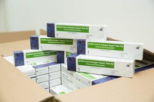 The rapid antigen tests will be distributed to frontline staff and students.