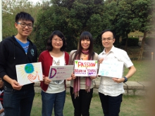 Serena (2nd left) participates in a service project for asylum seekers at Breakthrough Village.