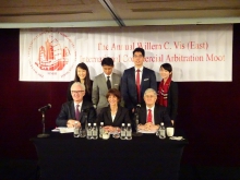 The three arbitrators (in front) and the CUHK team (right and 2nd right at the back).