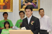 Mr. Edward Yau Tang-wah, Secretary for the Environment speaking at the Environmental Protection Week 2007 Opening Ceremony.