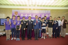 A group photo of members of the CUHK Programming Team and the guests.