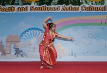 Traditional dance performed by an Indian student.