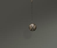 Gilt Silver Sachet with Flower and Bird Patterns
Tang dynasty, 618–907
Length of the chain 17.7 cm, 
diameter of the mouth 5.8 cm, weight 92.2 g 
Unearthed from the back chamber of the underground palace of Famensi pagoda in Fufeng county in 1987

This is an offering made by Emperor Xizong and referred to as a “sachet” in Yiwuzhang（the inventory）. There is a system of Cardan’s suspension set up in the sachet, keeping the perfume holder constantly horizontal and preventing the powder from spilling when the sachet moves with the wearer. The chain is made of open-ended rings linked together. This kind of sachet was first documented in Xijing zaji 西京雜記 (Miscellaneous Records of the Western Capital), written between the Han and Jin dynasty. Later, a type of perfume ball used in the court is mentioned in Songshi, Jinshi, and Yuanshi, which is likely something similar to this sachet. These are still mentioned during the Ming dynasty, such as in Tian Yiheng’s Liuqing rizha 留青日札 (Liuqing’s Daily Jottings). Existing objects are mostly archaeological findings dated to the Tang dynasty.