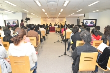 About 100 secondary school and university students join the sharing session with Prof. Mello