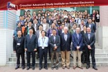 (Front row from right): Prof. Rene Janssen, Eindhoven University of Technology, The Netherlands; Prof. Tobin Marks, Northwestern University, USA; Dr. Robert Street, Palo Alto Research Center, USA; Prof. Yang Yang, University of California, Los Angeles, USA; Prof. C.P. Wong, Dean of Engineering, CUHK; Prof. J.B. Xu, ASI2013 Director, CUHK; and Prof. L. Jiang, National Center for Nanoscience and Technology, Beijing, China.