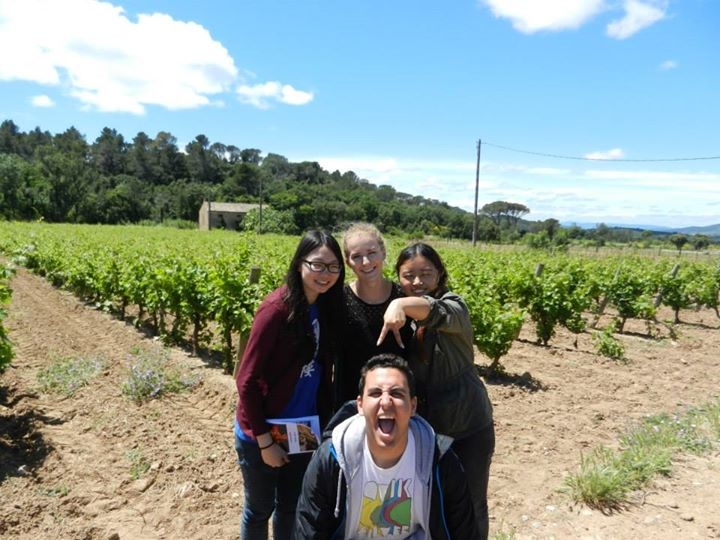 CHEUNG Miu Ling, Christine (left) was enjoying her time with her French colleagues in the chateau.