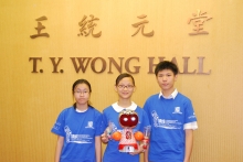 Some of the robot designs are inspired by the Beijing Olympics, such as these from the Shenzhen Experimental Middle School (left) and the Tung Wah Group of Hospitals Chang Ming Thien College