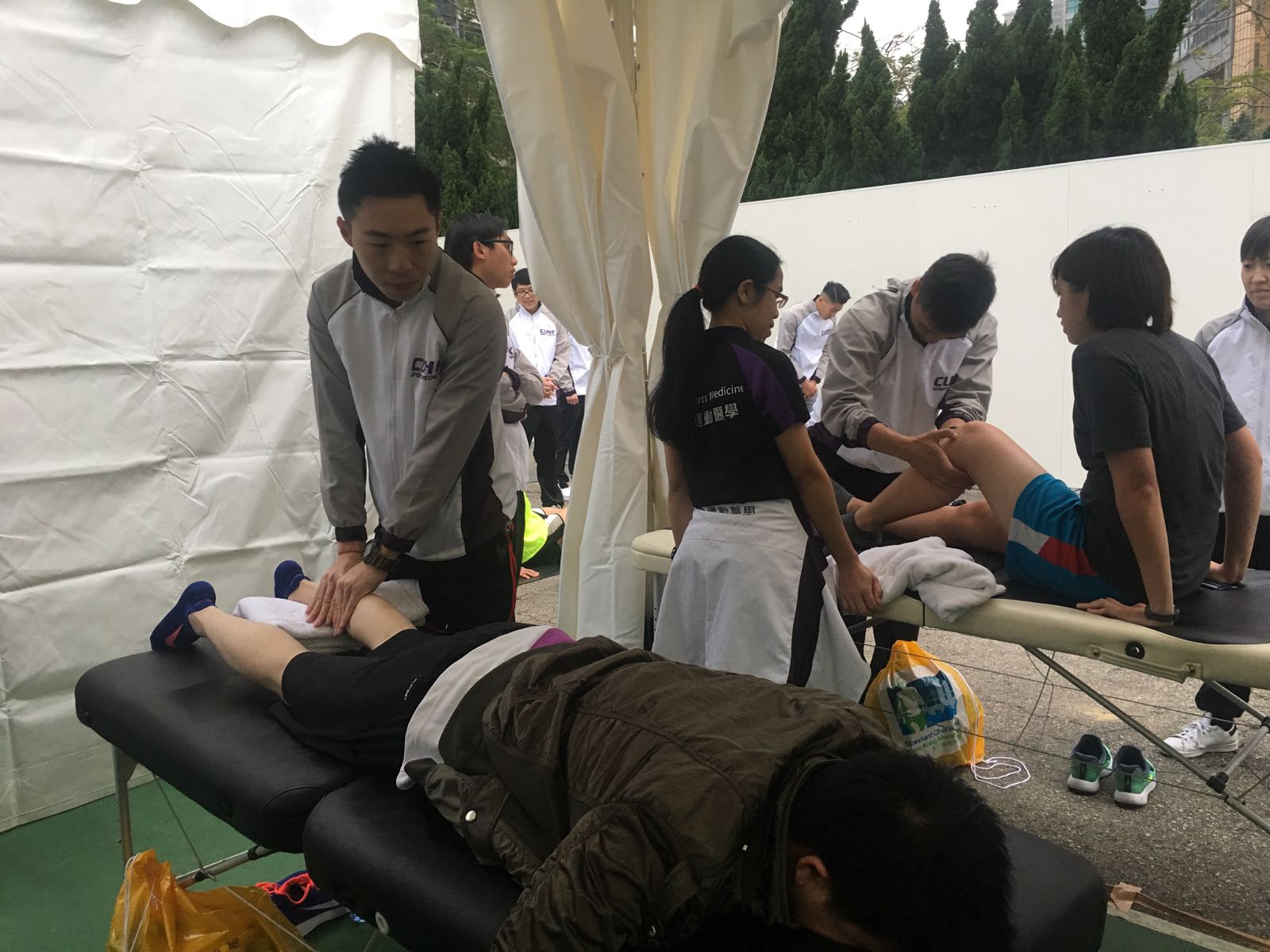 On-field physiotherapy service provided by the CUHK Sports Medicine Team