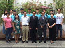 Professor H.Y. Edwin Chan (4th left, front row), Associate Vice-President of CUHK, Professor Liu Chenglin (3rd left, front row), Deputy President of Institute of Automation of CAS, and instructors of the Programme pictured with six student interns from CUHK.