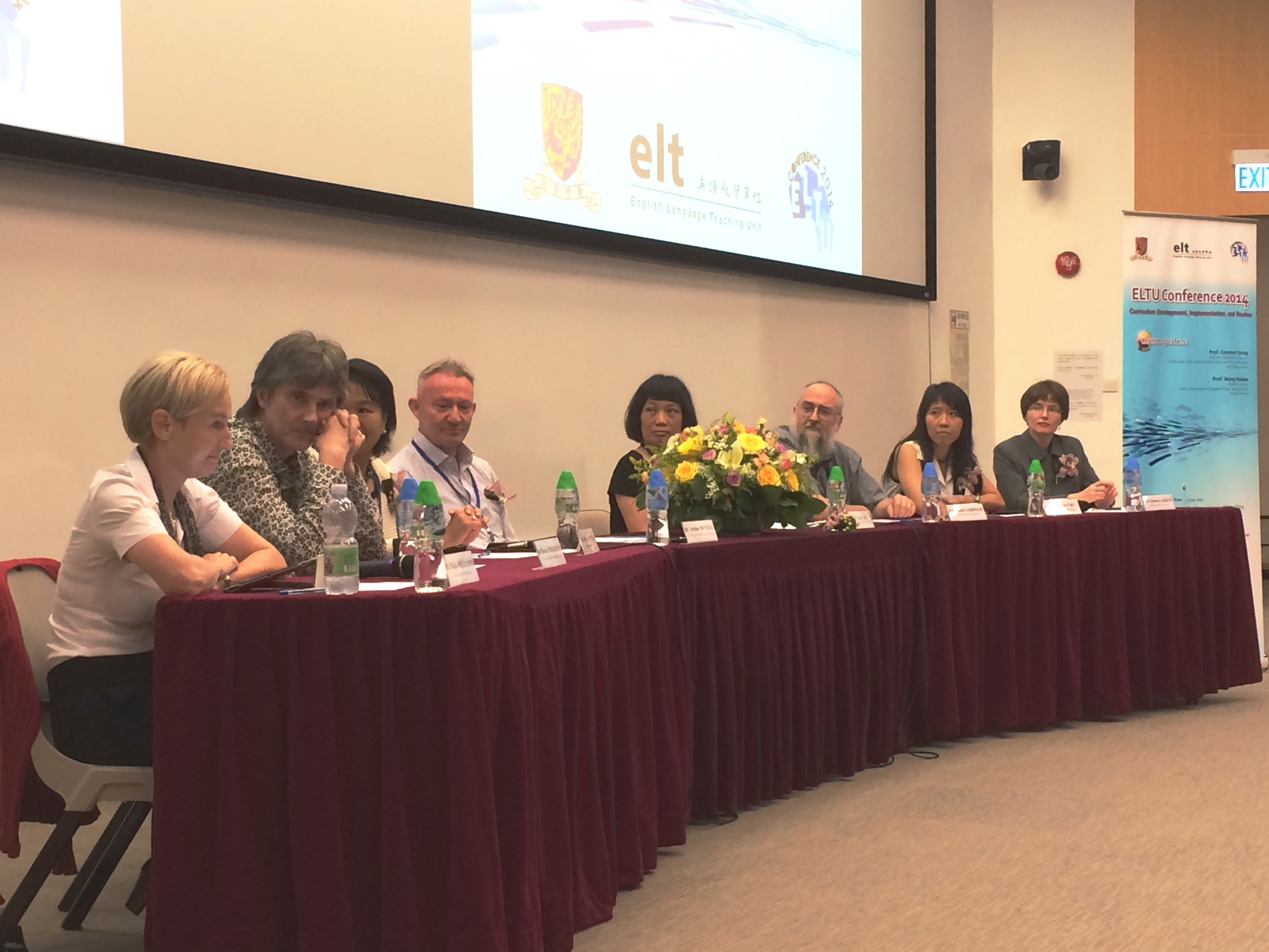 Heads of English teaching centres at higher education institutes in Hong Kong co-chair the panel discussion.