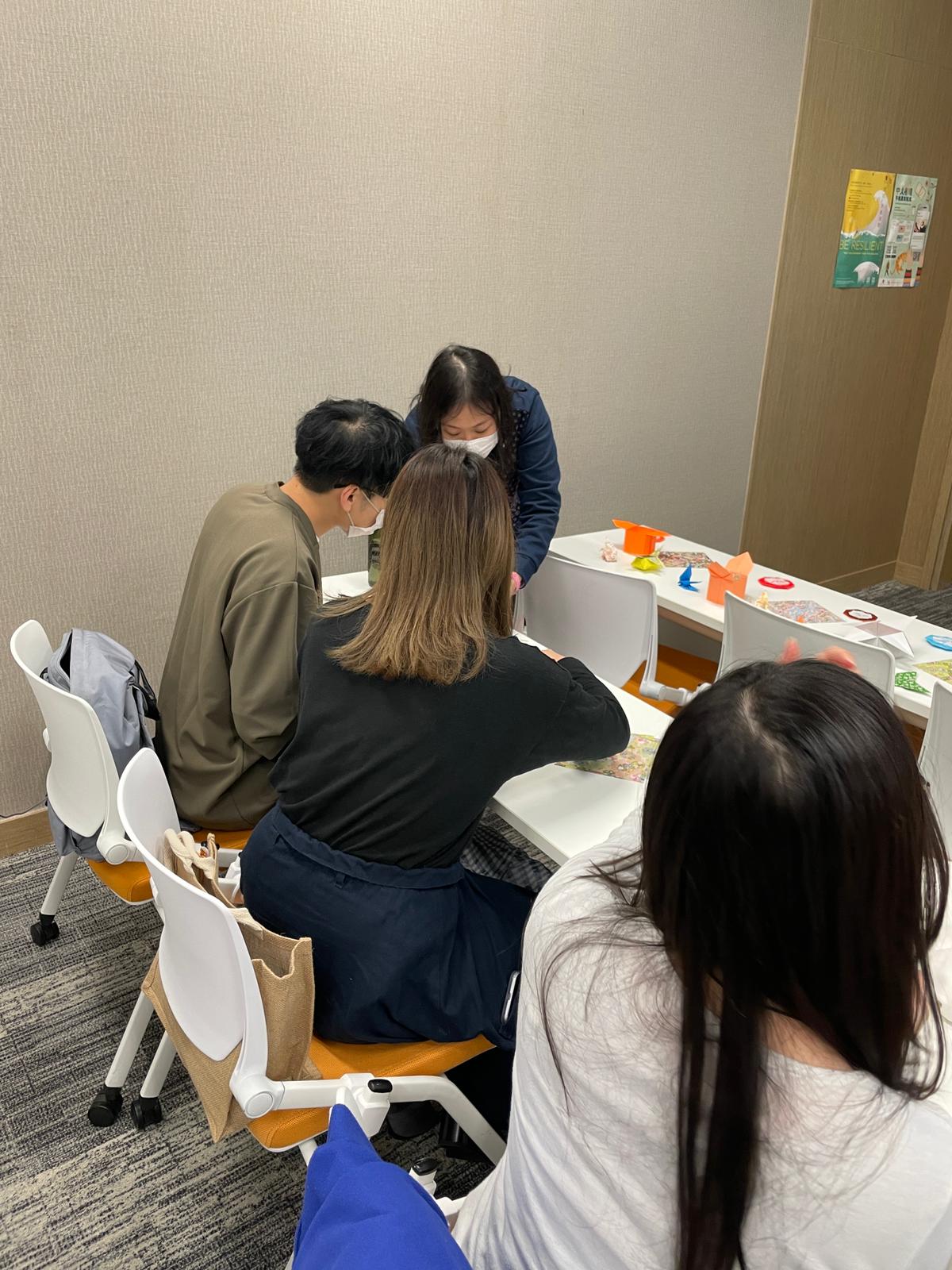 Ms. Misaki NAGAOKA taught Japanese Origami