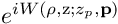 {e^{iW(\rho,\mathrm{z}; z_p, \mathbf{p})}}