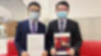 Prof. HUANG Junjie Jason (Left) was the first author of a series of studies that were published on top international medical journals, including The Lancet Haematology.