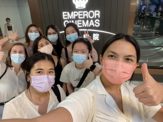 Selfie of JFs and Students at Cinema