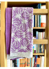 CUHK Press Pure Cotton Reversible Scarf (Burgundy & Pearl White / Lavender & Heather Grey)