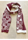 CUHK Press Pure Cotton Reversible Scarf (Burgundy & Pearl White / Lavender & Heather Grey)