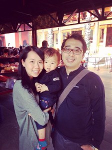 Lam with her son and husband.