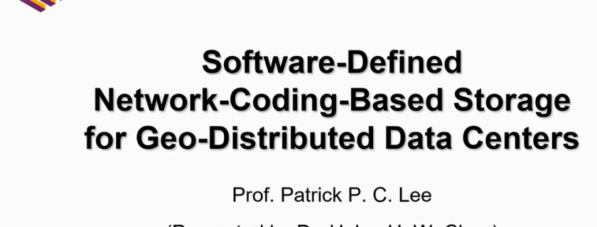 Software-Defined Network-Coding-Based Storage for Geo-Distributed Data Centers