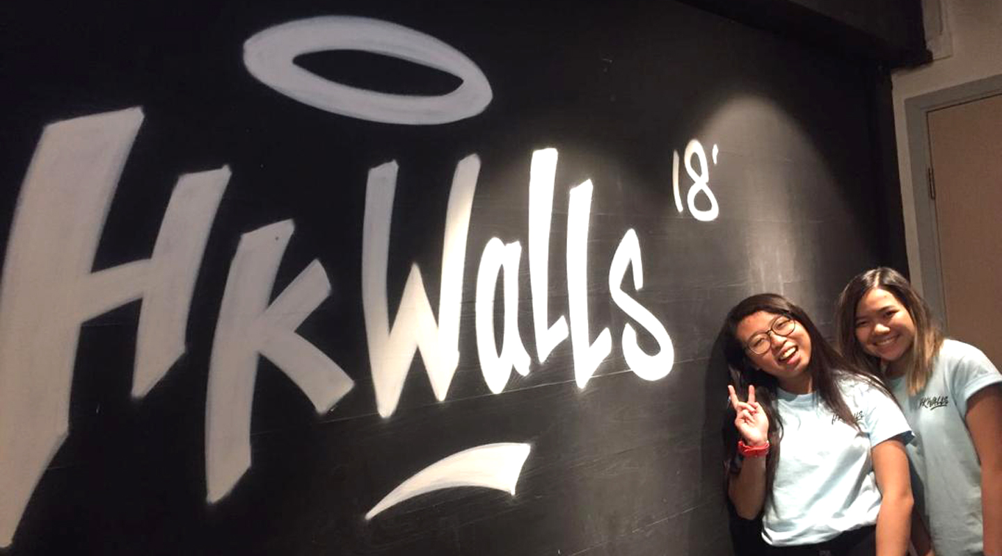 Amy Tong <em>(left)</em> undertakes an internship with HKwalls Festival