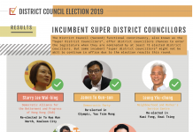 Results of Incumbent Super District Councillors in 2019 District Council Election