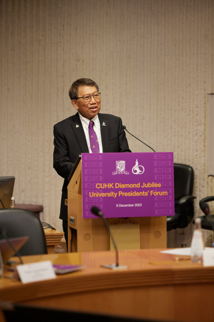 CUHK’s Vice-Chancellor and President Professor Rocky S. Tuan delivers opening remarks.