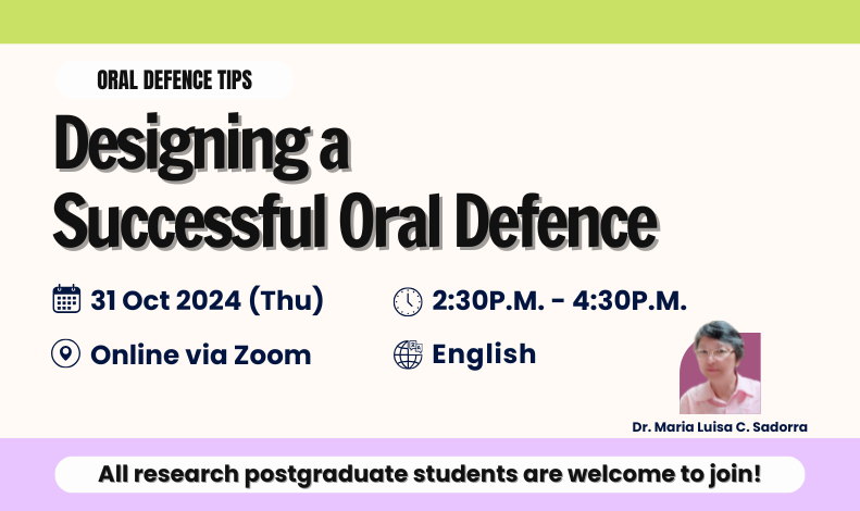 Designing a Successful Oral Defence