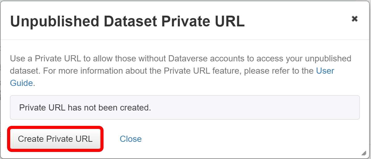 Create private URL
