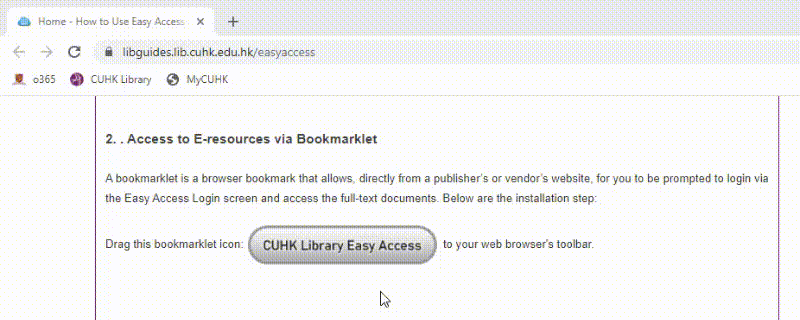 Easy Access Bookmarklet Easy Access Bookmarklet